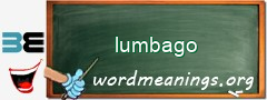 WordMeaning blackboard for lumbago